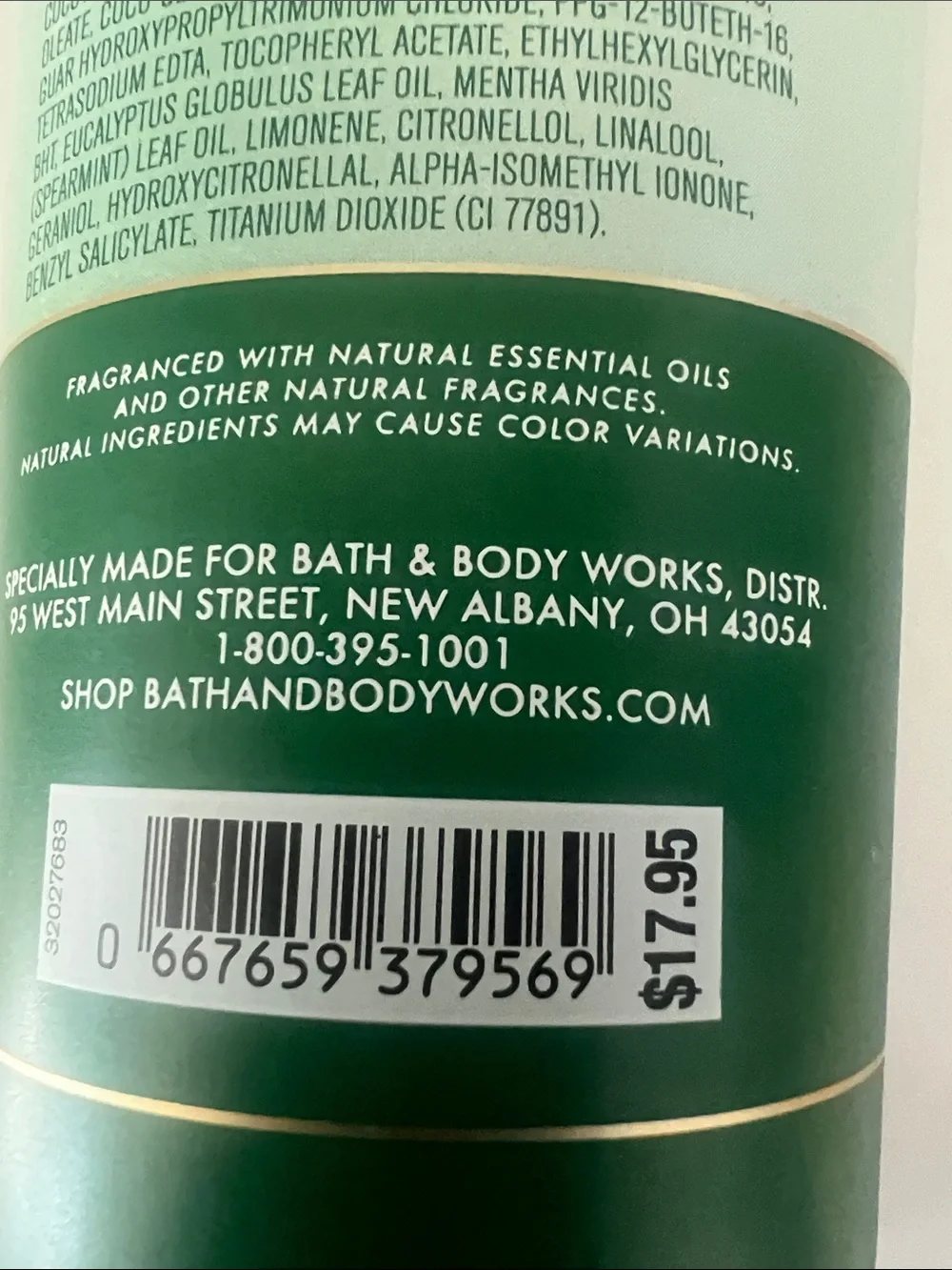 Bath & Body Works Eucalyptus + Spearmint Moisturizing Body Wash